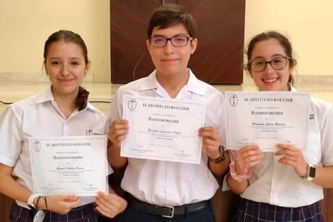 Ganadores del concurso de oratoria